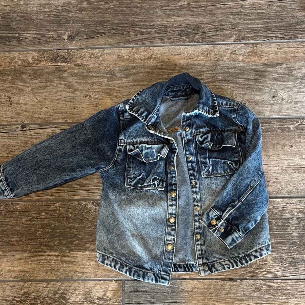 Kids Acid-Wash Jean Jacket - Blue